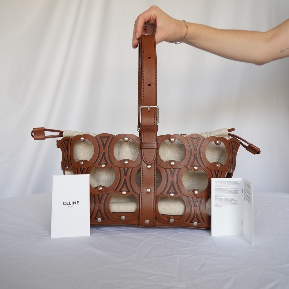 Celine Brown Leather Tote Bag - Picture 10 of 12